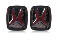 Mtuqvma Car Rear Light For Jeep For Wrangler For CJ TJ YJ 1998-2006 Car Rear LED Tail Lights Universal X Shape Design Smoked 12v Drl Modified Brake Tail Lamp(EURO AMBER VERSION)