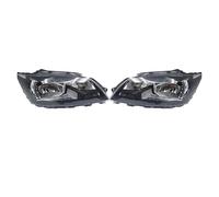 Mtuqvma For VW For Santana Quantum Carat 2013 2014 2015 Headlights Car Headlamp Assembly Daytime Running Light Auto Whole Assembly Car Front Lights(Black 2 Pcs Both)