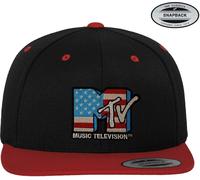 MTV American Flag Premium Snapback Cap Black-Red