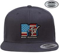 MTV American Flag Premium Snapback Cap Navy