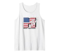 MTV American Flag Stars And Stripes Logo Tank Top