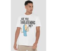 MTV Are You Threatening Me? Unisex Adult T-Shirt, White | Size: Large MTV White L