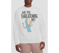 Other MTV Are You Threatening Me? Unisex Crew Sweatshirt L White