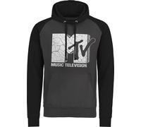 MTV Cracked Logo Baseball Hoodie Dark-Grey-Black