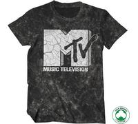 MTV Cracked Logo Organic T-Shirt Vintage-Wash