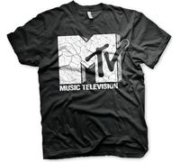MTV Cracked Logo T-Shirt Black