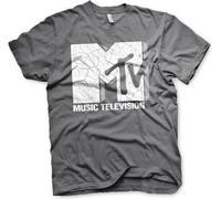 MTV Cracked Logo T-Shirt Dark-Grey