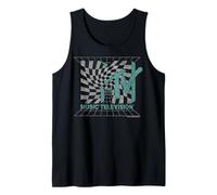 MTV Distressed Grid and Warped Checkerboard Logo Tank Top
