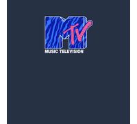 MTV Front Print Hoodie - Navy - S