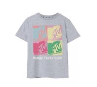 MTV Girl's Kids Short Sleeved T-Shirt (Girls Grey Marl) | Size: 11-12 Years MTV Grey 11-12 Years