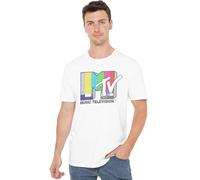 Mtv - Logo MTV Color Bars Unisex T Shirt, White, M