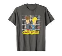 MTV Logo Stacked Beavis and Butt-Head T-Shirt, Men, Asphalt Grey, X-Large
