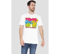 MTV Men's Paint Logo T-Shirt, White | Size: 3XL MTV White 3XL