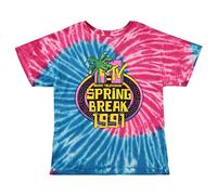 MTV Mens Tie Dye Shirt - #TBT Mens 1980's Clothing - I Want My T-Shirt - - XL