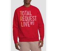 MTV MTV Total Request Live Unisex Crew Sweatshirt, Red MTV Red XXL