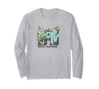 MTV Music Television Butterflies Flying Logo Long Sleeve T-Shirt
