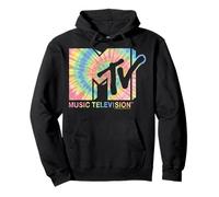 MTV Music Television Pastel Rainbow Tie-Dye Logo Pullover Hoodie