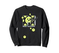 MTV Music Television Retro Eighties Neon Smiley Faces Logo Sweatshirt