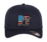MTV Officially Licensed American Flag Flexfit Cap (Navy), Large/X-Large