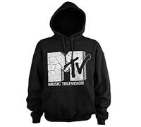 MTV Officially Licensed Cracked Logo Hoodie (Black), XXL