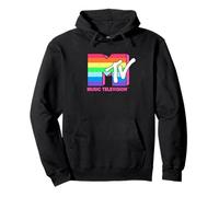 MTV Rainbow Filled MTV Logo Pullover Hoodie