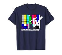 MTV Rubix Cube Logo T-Shirt, Men, Navy Blue, 3X-Large