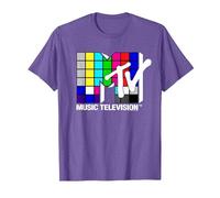 MTV Rubix Cube Logo T-Shirt, Men, Purple Heather, Large