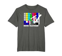 MTV Rubix Cube Logo T-Shirt, Men's Big and Tall, Asphalt Grey, 5X Tall