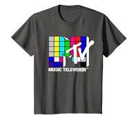 MTV Rubix Cube Logo T-Shirt, Youth, Asphalt Grey, Large