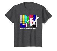 MTV Rubix Cube Logo T-Shirt, Youth, Dark Heather Grey, 3T