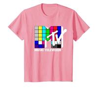 MTV Rubix Cube Logo T-Shirt, Youth, Pink, Medium