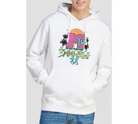 MTV Spring Break Checkerboard Unisex Hoodie, White | Size: Small MTV White S