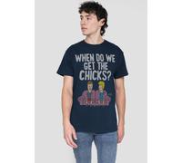 MTV When Do We Get The Chicks? Unisex Adult T-Shirt, Navy | Size: Large MTV Navy L