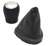 MTVTFECEWG 6 Speed Gear Shift Knob Boot Lever Gaitor Shifter Dust Jacket for Nissan for Qashqai J10 for X-Trail T31 2006-2015 Gear Shifter Knob(Set Silver)