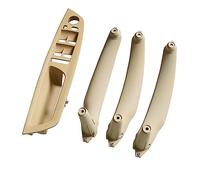 MTVTFECEWG Car Armrest Front Driver's Seat LHD RHD for E70 E71 X5 X6 Interior Door Handle Inner Panel Pull Trim Cover (LHD Beige 4Pcs)