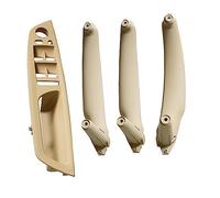 MTVTFECEWG Car Armrest Front Driver's Seat LHD RHD for E70 E71 X5 X6 Interior Door Handle Inner Panel Pull Trim Cover (RHD Beige 4Pcs)