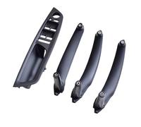 MTVTFECEWG Car Armrest Front Driver's Seat LHD RHD for E70 E71 X5 X6 Interior Door Handle Inner Panel Pull Trim Cover (LHD Black 4Pcs)