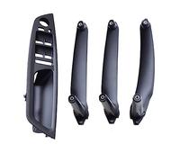 MTVTFECEWG Car Armrest Front Driver's Seat LHD RHD for E70 E71 X5 X6 Interior Door Handle Inner Panel Pull Trim Cover (RHD Black 4Pcs)