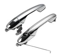 MTVTFECEWG for Fiat 500 2007-2016 Pair Left+Right Side Chrome Outer Door Handle Auto Accessorie 735592026 735592012 (Left and Right)