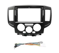 MTVTFECEWG For Nissan NV200 2010 2011 2012 2013 2014 2015 2016 2017 2018 Double Din 9 Inch Panel Car Radio DVD Player Fascias Frame Dashboard Mount Kit Interior Accessories(Black Frame Cable)