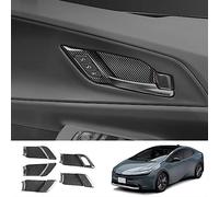 MTVTFECEWG Inner Door Bowl Panel Inside Handle Protector Cover Interior Auto Style Sticker for Toyota for Prius 60 Series 2023 2024 (ABS carbonfiber)