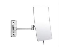 MTXJ Wall Mounted Mirror, 3X Magnification Bathroom Shaving Mirror, 360° Swivel, 8 Inch Extendable Arm, Chrome Finish, 22L x 38W cm