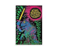 MTYGBCX King Gizzard & The Lizard Wizard（4） Poster Wall Art Canvas Cover Vintage Aesthetic Poster Decorative Painting for Living Room Bed Room 12x18inch(30x45cm) Unframe-style