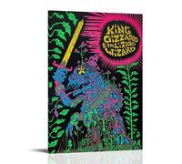 MTYGBCX King Gizzard & The Lizard Wizard（4） Poster Wall Art Canvas Cover Vintage Aesthetic Poster Decorative Painting for Living Room Bed Room 08x12inch(20x30cm) Frame-style