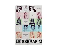 MTYGBCX Le Sserafim Poster Wall Art Canvas Cover Vintage Aesthetic Poster Decorative Painting for Living Room Bed Room 12x18inch(30x45cm) Unframe-style