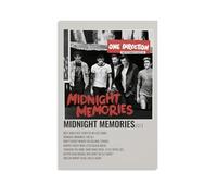 MTYGBCX One Direction Midnight Memories Poster Wall Art Canvas Cover Vintage Aesthetic Poster Decorative Painting for Living Room Bed Room 12x18inch(30x45cm) Unframe-style