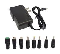 MTYTOT 12.6V 1A Power Supply Adapter 100-240 AC to DC 12V 12.6V 1000mA AC/DC Power Supply Transformer with 8Pcs Multi Tips 5.5x2.1mm 3.5x1.35mm Micro-USB for Massage Gun Aircraft Model Ball Launcher
