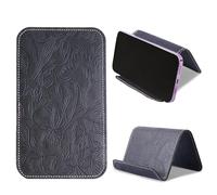 Mtzmy Airplane Travel Essentials for Flying Flex Flap Cell Phone Holder & Flexible Tablet Stand for Desk, Bed, Treadmill, Home & in-Flight Airplane Travel Accessories(1-Carved Black)