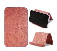 Mtzmy Airplane Travel Essentials for Flying Flex Flap Cell Phone Holder & Flexible Tablet Stand for Desk, Bed, Treadmill, Home & in-Flight Airplane Travel Accessories(1-Carved Brown)