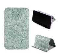 Mtzmy Airplane Travel Essentials for Flying Flex Flap Cell Phone Holder & Flexible Tablet Stand for Desk, Bed, Treadmill, Home & in-Flight Airplane Travel Accessories(1-Carved Green)